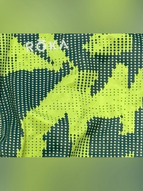 ROKA Elite Triangle Back One Piece Swimsuit Shatter Acid Lime Size Large - Picture 3 of 6